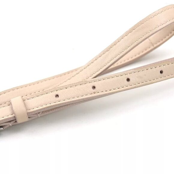 Auth SAINT LAURENT Lou Crossbody Shoulder Bag Beige Leather/Silvertone authentic - Picture 8 of 16